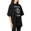 T-shirt à manches courtes avec slogan imprimé, noir 641532TJV781000