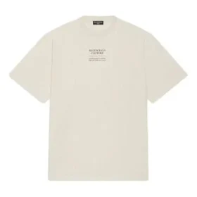 T-shirt à manches courtes Balenciaga FW21 imprimé « Alphabet » pour homme, beige 651795TJV909054 T-shirt à manches courtes Balenciaga FW21 imprimé « Alphabet » pour homme, beige 651795TJV909054