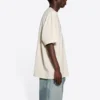 T-shirt à manches courtes Balenciaga FW21 imprimé « Alphabet » pour homme, beige 651795TJV909054