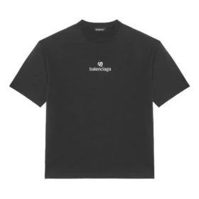 T-shirt à manches courtes Balenciaga pour homme avec imprimé alphabétique, noir 612966TJVD91034 T-shirt à manches courtes Balenciaga pour homme avec imprimé alphabétique, noir 612966TJVD91034
