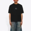 T-shirt à manches courtes Balenciaga pour homme avec imprimé alphabétique, noir 612966TJVD91034