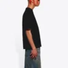 T-shirt à manches courtes Balenciaga pour homme avec imprimé alphabétique, noir 612966TJVD91034