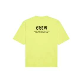 T-shirt à manches courtes Balenciaga pour homme avec imprimé alphabétique, vert fluo 620969TIVG97072 T-shirt à manches courtes Balenciaga pour homme avec imprimé alphabétique, vert fluo 620969TIVG97072