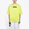 T-shirt à manches courtes Balenciaga pour homme avec imprimé alphabétique, vert fluo 620969TIVG97072