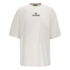 T-shirt à manches courtes Balenciaga pour homme avec logo alphabétique, gris et blanc 641614TJVA99054