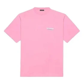 T-shirt à manches courtes Balenciaga pour homme avec logo imprimé, rose, 641675TJVF75713 T-shirt à manches courtes Balenciaga pour homme avec logo imprimé, rose, 641675TJVF75713