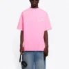 T-shirt à manches courtes Balenciaga pour homme avec logo imprimé, rose, 641675TJVF75713
