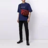 T-shirt à manches courtes Balenciaga pour homme, collection printemps-été 2021, imprimé logo alphabétique, bleu, 612966TIV545400