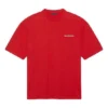 T-shirt à manches courtes Balenciaga pour homme, grand logo rétro, rouge 612966TIVG56540