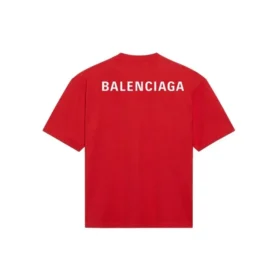 T-shirt à manches courtes Balenciaga pour homme, grand logo rétro, rouge 612966TIVG56540 T-shirt à manches courtes Balenciaga pour homme, grand logo rétro, rouge 612966TIVG56540