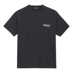 T-shirt à manches courtes Balenciaga pour homme, imprimé, noir 570803TAV441000