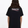 T-shirt à manches courtes Balenciaga pour homme, imprimé, noir 570803TAV441000