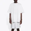 T-shirt à manches courtes Balenciaga pour homme, motif « Smiling Face », blanc 651795TKV769140