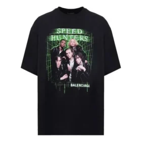 T-shirt à manches courtes Balenciaga Speedhunters Band pour homme, noir 556133TCV381000