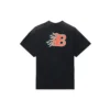 T-shirt à manches courtes Balenciaga SS21 Flame Retro pour homme, noir, 656978TKV701076