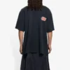 T-shirt à manches courtes Balenciaga SS21 Flame Retro pour homme, noir, 656978TKV701076