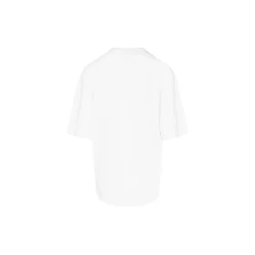 T-shirt à manches courtes Balenciaga SS21 pour homme, imprimé motif marathon et logo, blanc 641614TJVK69040