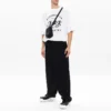 T-shirt à manches courtes Balenciaga SS21 pour homme, imprimé motif marathon et logo, blanc 641614TJVK69040