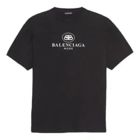 T-shirt à manches courtes Balenciaga SS21 pour homme, motif « B Alphabet », noir 570803TFV761000