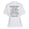 T-shirt à manches courtes Balenciaga SS21 Word pour homme, blanc, 641613TJVI59040