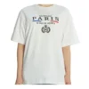 T-shirt à manches courtes blanc avec impression alphabétique du logo Crown 594599TGV489000