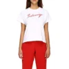 T-shirt à manches courtes blanc avec logo alphabétique signature 583217TFV639783