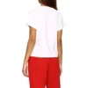 T-shirt à manches courtes blanc avec logo alphabétique signature 583217TFV639783