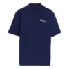 T-shirt à manches courtes bleu marine pour homme Balenciaga « Political Campaign » imprimé, version large 641675TIV521195