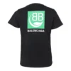 T-shirt à manches courtes en coton écologique noir 578133THV631000