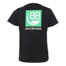 T-shirt à manches courtes en coton écologique noir 578133THV631000