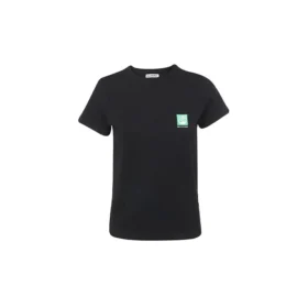 T-shirt à manches courtes en coton écologique noir 578133THV631000