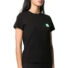 T-shirt à manches courtes en coton écologique noir 578133THV631000
