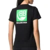 T-shirt à manches courtes en coton écologique noir 578133THV631000
