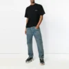 T-shirt à manches courtes en maille avec logo Balenciaga pour homme, noir 556150TYK281000
