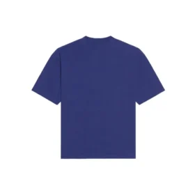 T-shirt à manches courtes en maille rétro Balenciaga FW21 pour homme, bleu marine 612966TKVD33967