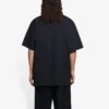 T-shirt à manches courtes et col rond imprimé Balenciaga SS21 pour homme, noir, 651795TKV771070