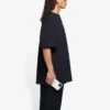 T-shirt à manches courtes et col rond imprimé Balenciaga SS21 pour homme, noir, 651795TKV771070