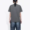 T-shirt à manches courtes gris avec logo du groupe imprimé, style rétro 612965TIV471404