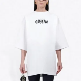 T-shirt à manches courtes imprimé Balenciaga pour homme, blanc 620941TIV749040