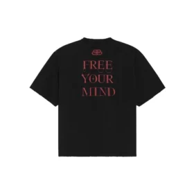 T-shirt à manches courtes imprimé Balenciaga pour homme, noir, 641614TJV781000