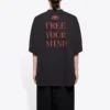 T-shirt à manches courtes imprimé Balenciaga pour homme, noir, 641614TJV781000
