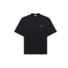 T-shirt à manches courtes noir avec imprimé alphabétique 641532TJVL41000
