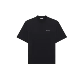T-shirt à manches courtes noir avec imprimé alphabétique 641532TJVL41000