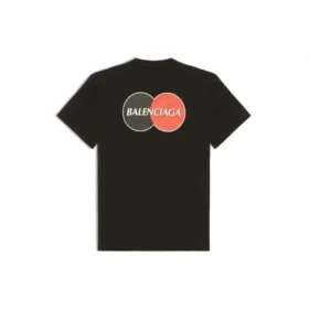 T-shirt à manches courtes noir, coupe slim, petit logo rétro imprimé, 612964TIV791000