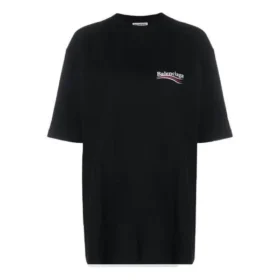 T-shirt à manches courtes noir « Political Campaign » (version grand format) 620941TIV521070