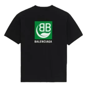 T-shirt à manches courtes noir pour homme Balenciaga avec logo imprimé 594579THV631000