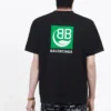 T-shirt à manches courtes noir pour homme Balenciaga avec logo imprimé 594579THV631000