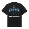 T-shirt à manches courtes noir pour homme Balenciaga Rammstein Germany Band Crossover 651795TLV511000