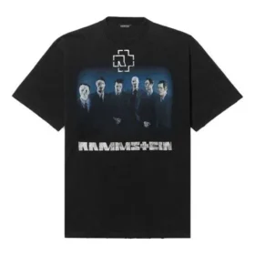 T-shirt à manches courtes noir pour homme Balenciaga Rammstein Germany Band Crossover 651795TLV511000
