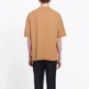 T-shirt à manches courtes pour homme Balenciaga avec imprimé alphabétique, jaune crème 594579TGV609605